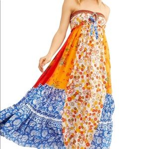 SOLD NWOT Free People Golden Dreams Maxi Dress